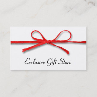 Tied Red Bow Business Cards