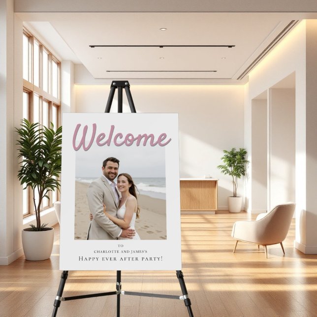 Tied the knot / eloped modern wedding  reception foam board (Creator Uploaded)