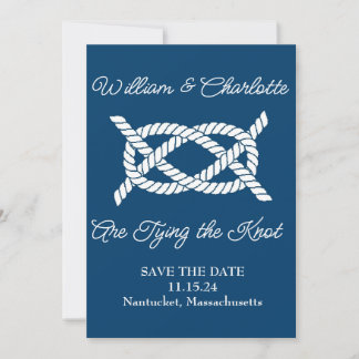 Tied the Knot Nautical Save the Date Invitation
