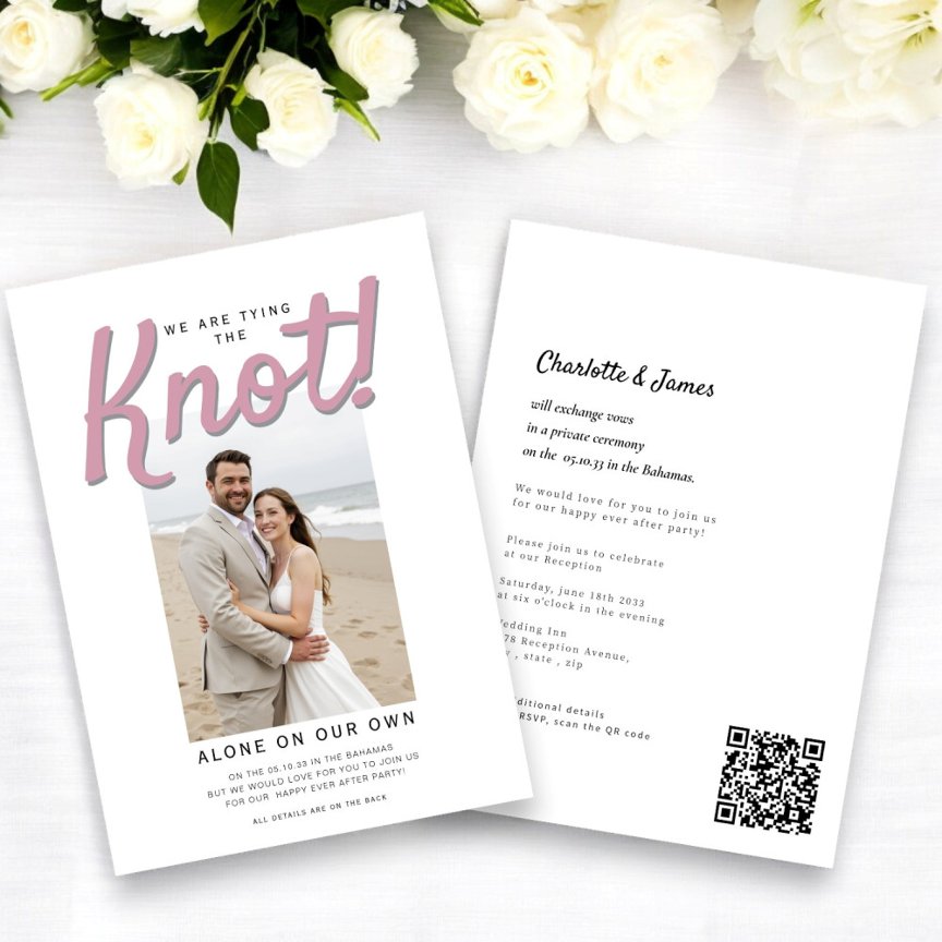 Modern Elopement After Party    We Tied the knot
