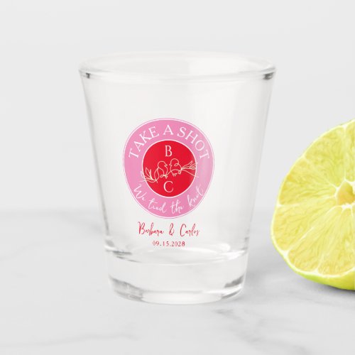 Tied The Knot Wedding  Shot Glass