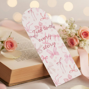 Tied to Every Story Cute Bow Bookmark for Girls &