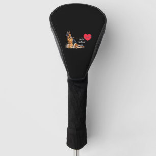 Tied to My Heart German Shepherd Golf Head Cover