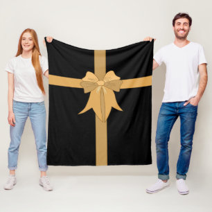 Tied with Gold Reversible Fleece Blanket