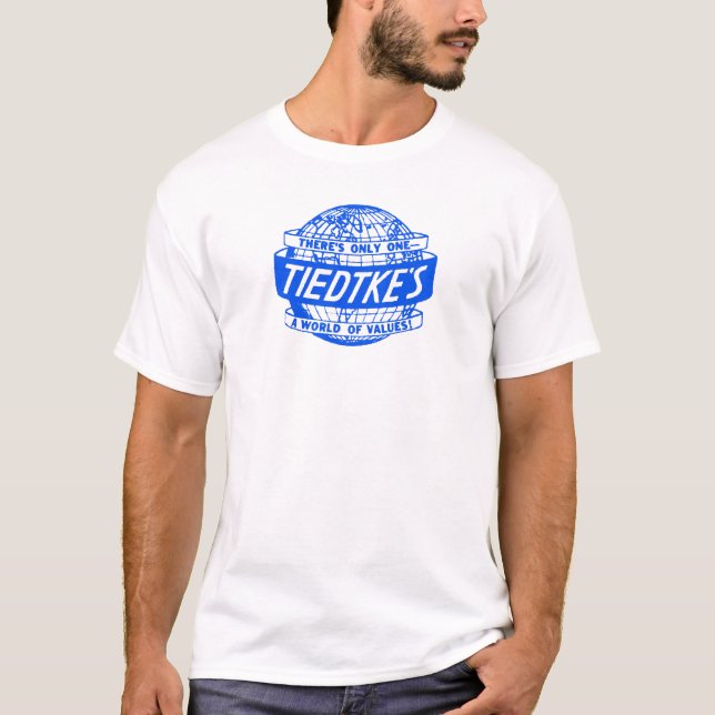 Tiedtke's Department Store Toledo Ohio Globe logo T-Shirt (Front)