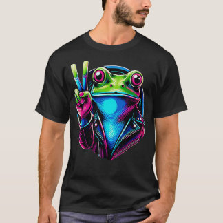 TieDye Cool Frog Hippie 3 T-Shirt