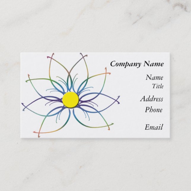 TieDye Daisy Business Card (Front)