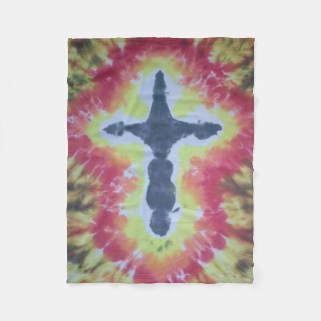 tiedye fleece blanket cross (Front)