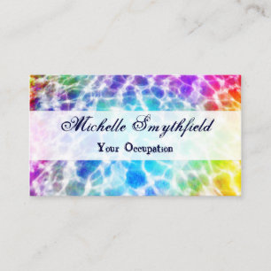 Tiedye Hippie Wavy Rainbow Effect Business Card