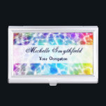 Tiedye Hippie Wavy Rainbow Effect Business Card Case<br><div class="desc">This groovy design features a bright, swirly retro rainbow of colors in a tie-dyed abstract pattern that resembles a colorful water current or ripples in a pool. It's a fun, retro design for peace-loving hippies / bohemians who love the 1960's and psychedelic color. Add your name and details or delete...</div>