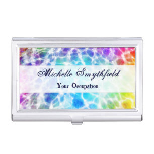 Tiedye Hippie Wavy Rainbow Effect Business Card Case