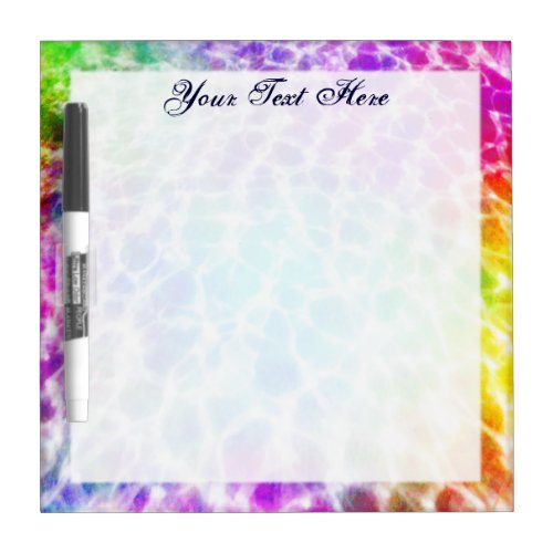Tiedye Hippie Wavy Rainbow Effect Dry Erase Board