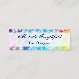 Tiedye Hippie Wavy Rainbow Effect Mini Business Card