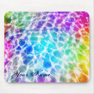 Tiedye Hippie Wavy Rainbow Effect Mouse Pad