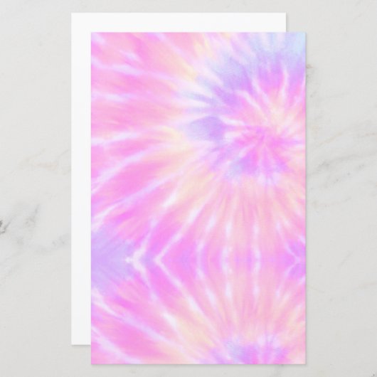 Tiedye Pastel Rainbow Spiral Hippie Tie Dye (Front/Back)