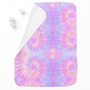 Tiedye Pastel Rainbow Spiral Hippie Tie Dye   Baby Blanket