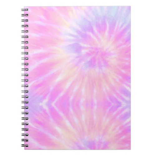 Tiedye Pastel Rainbow Spiral Hippie Tie Dye   Notebook