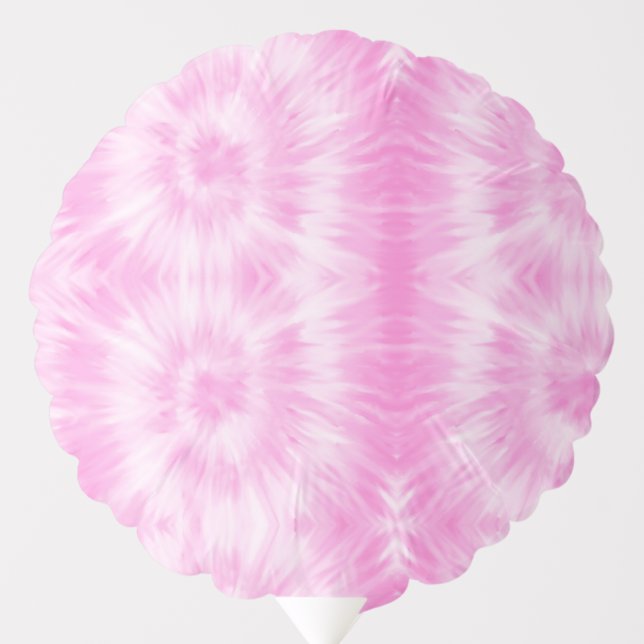 Tiedye Pink Spiral Hippie Tie Dye   Balloon (Front)