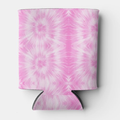 Tiedye Pink Spiral Hippie Tie Dye  Can Cooler