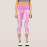 Tiedye Pink Spiral Hippie Tie Dye   Capri Leggings<br><div class="desc">Pastel tie dye pattern design in pink and white color. Pink tiedye shibori hippie spiral design pattern Capri Leggings</div>