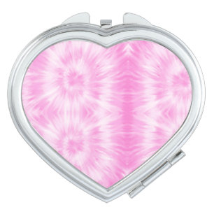 Tiedye Pink Spiral Hippie Tie Dye   Compact Mirror