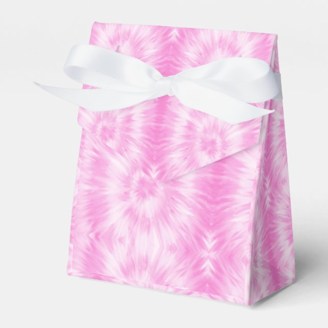Tiedye Pink Spiral Hippie Tie Dye   Favor Boxes (Front Side)