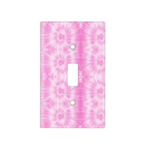 Tiedye Pink Spiral Hippie Tie Dye  Light Switch Cover