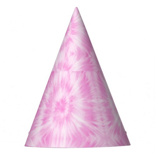 Tiedye Pink Spiral Hippie Tie Dye   Party Hat