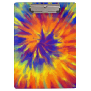 Tiedye Rainbow Spiral Hippie Tie Dye Clipboard