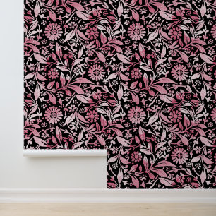 Tiedye Retro Hippie Flower Pattern Pink Floral Wallpaper