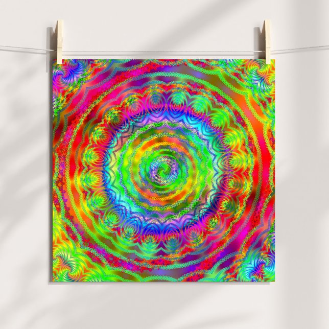 Tiedye Target Abstract Digital Art Poster (Tiedye Target Abstract Digital Art Poster)
