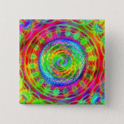 Tiedye Target Pinback Button