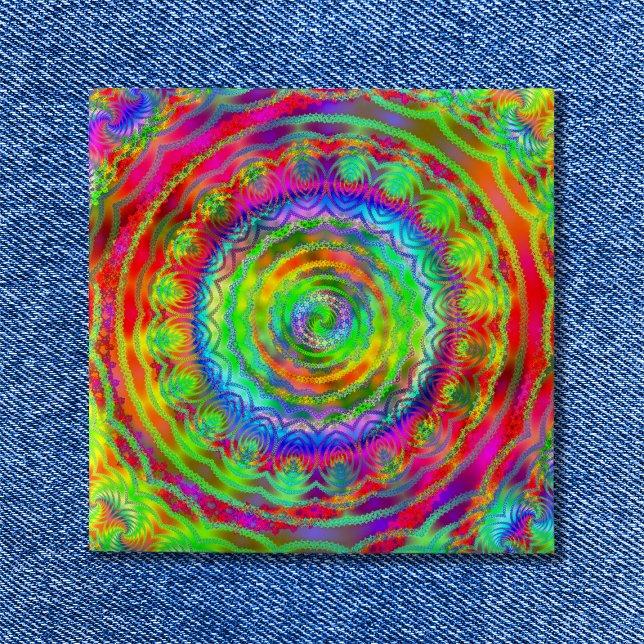 Tiedye Target Pinback Button (Tiedye Target Pinback Button)