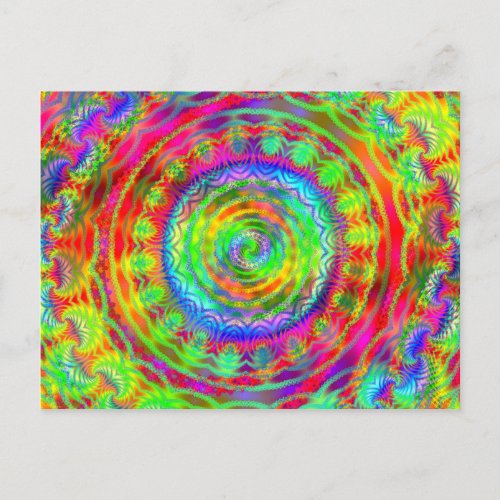 Tiedye Target Postcard