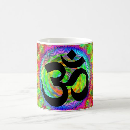 Tiedye Target with Om Symbol Coffee Mug