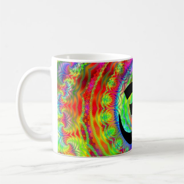 Tiedye Target with Om Symbol Coffee Mug (Left)