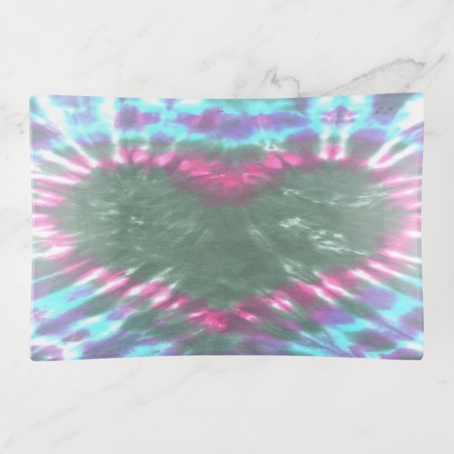 tiedye trinket tray blackheart (Front)