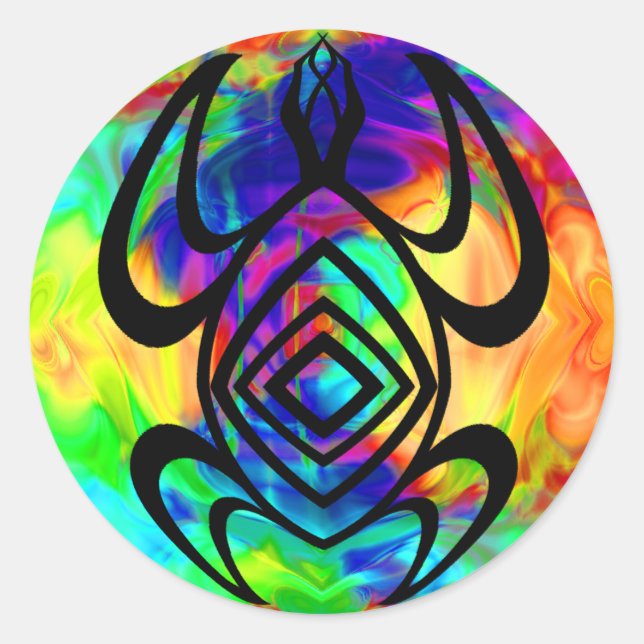 Tiedye Turtle Symmetry Stickers (Front)