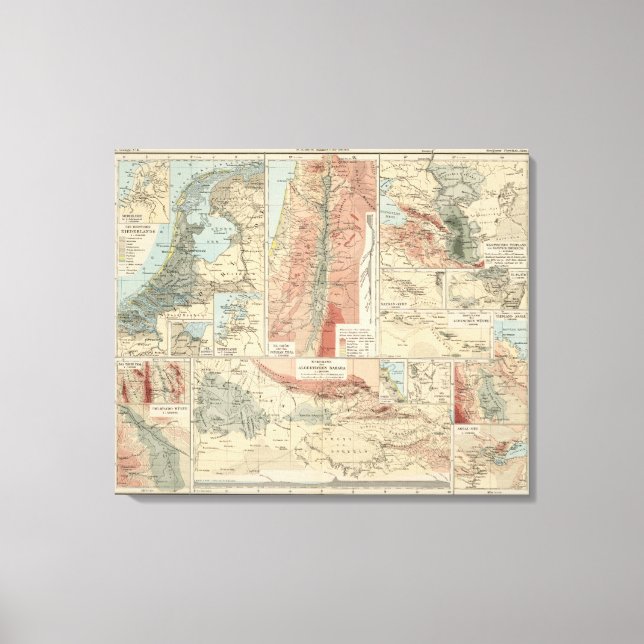 Tieflander Atlas Map Canvas Print (Front)