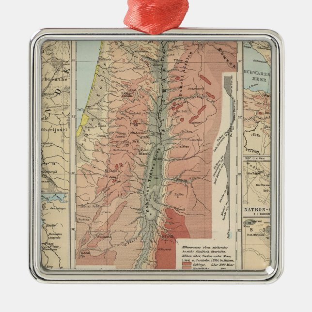 Tieflander Atlas Map Metal Ornament (Front)