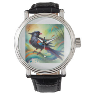 Tieke Bird 100924AREF142 - Watercolor Watch