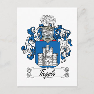 Tiepolo Family Crest Postcard