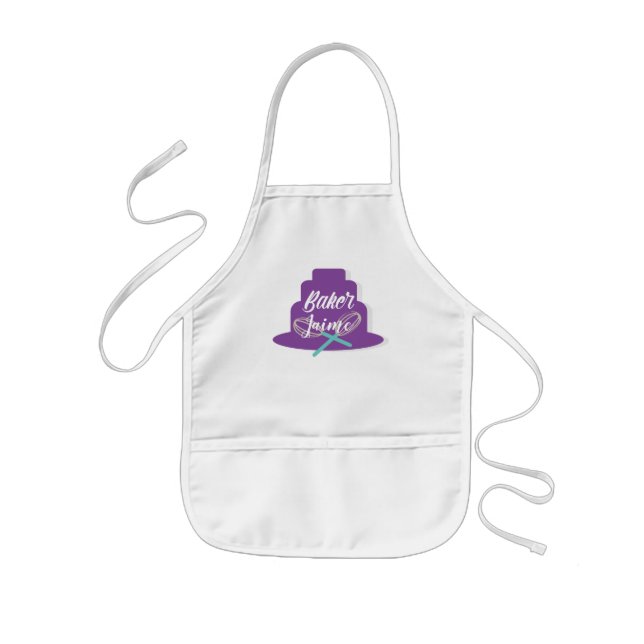 Tier Cake and Whisk Bakery Custom Name Kids' Apron (Front)