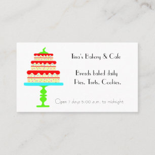 Tiered Bakery Cake Business Card