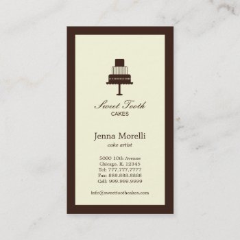 Tiered Cake Business Card by orange_pulp at Zazzle
