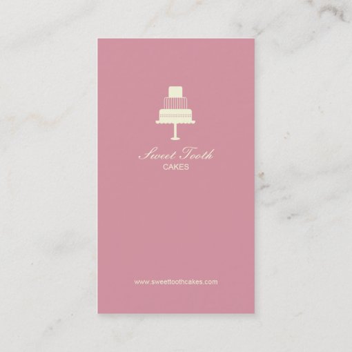 Tiered Cake Business Card - Pink | Zazzle