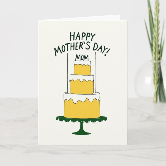 Tiered Cake Mom Card (Front)