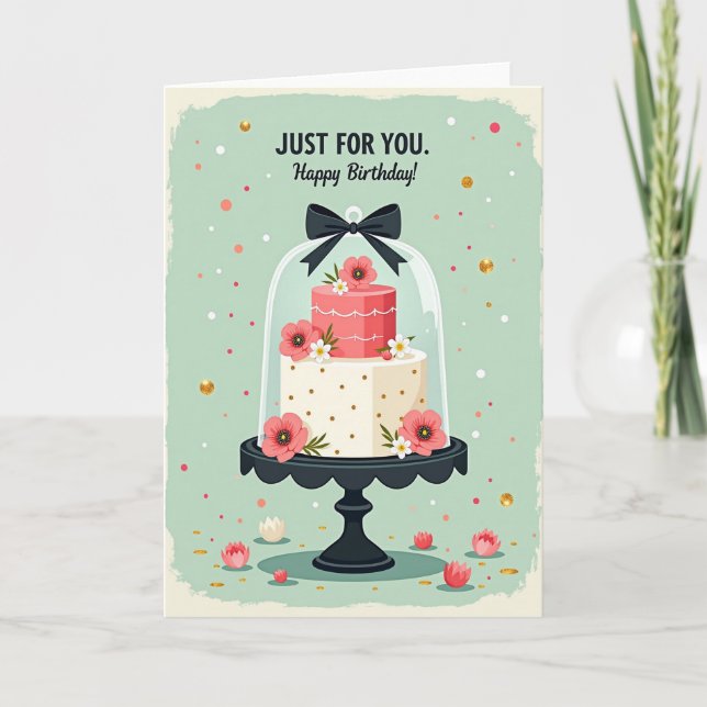Tiered Glitter Birthday Card (Front)