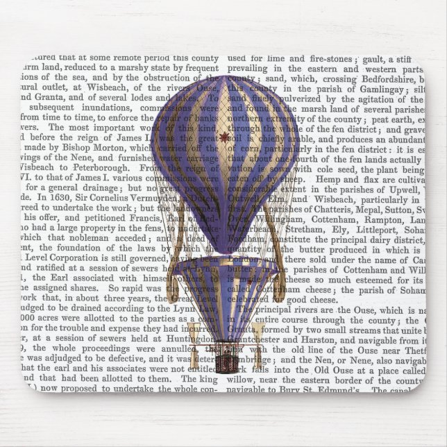 Tiered Hot Air Balloon Blue Mouse Pad (Front)