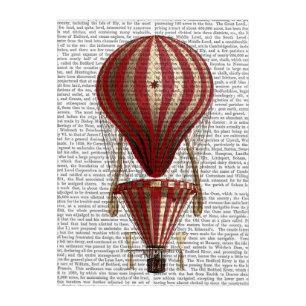 Tiered Hot Air Balloon Print Red Acrylic Print
